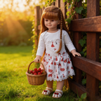 32-inch All-Silicone Rebirth Doll - Cute Emma Style, Full Body Soft Silicone, Movable, Water-Cleanable, Realistic Baby Companion Toy