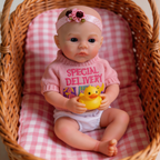 Chloe 12-inch Silicone Realistic Rebirth Doll, Water-safe, with Stretchable Limbs and Soft Touch, a Companion Toy