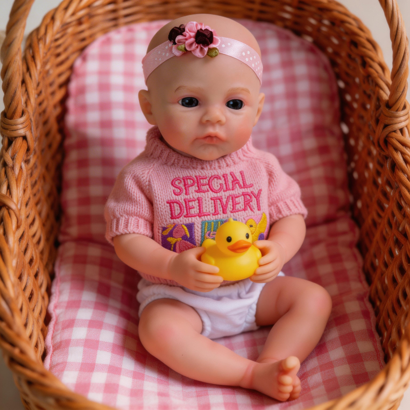 Chloe 12-inch Silicone Realistic Rebirth Doll, Water-safe, with Stretchable Limbs and Soft Touch, a Companion Toy