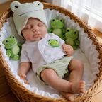 Mia 12-inch Pure Silicone Rebirth Baby Doll, Solid Body, Bathable, Realistic Newborn Shape, Collectible Doll