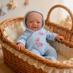 8-inch Solid Silicone Rebirth Baby - Heartwarming Little Angel Luke: A Realistic Companion Doll That Can Be Submerged in Water