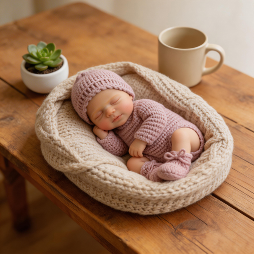 12-inch Rebirth Doll - Soft and Adorable Little Sweetheart Luna, Solid Silicone, Water-Suitable Healing Companion