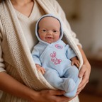 8-inch Solid Silicone Rebirth Baby - Heartwarming Little Angel Luke: A Realistic Companion Doll That Can Be Submerged in Water