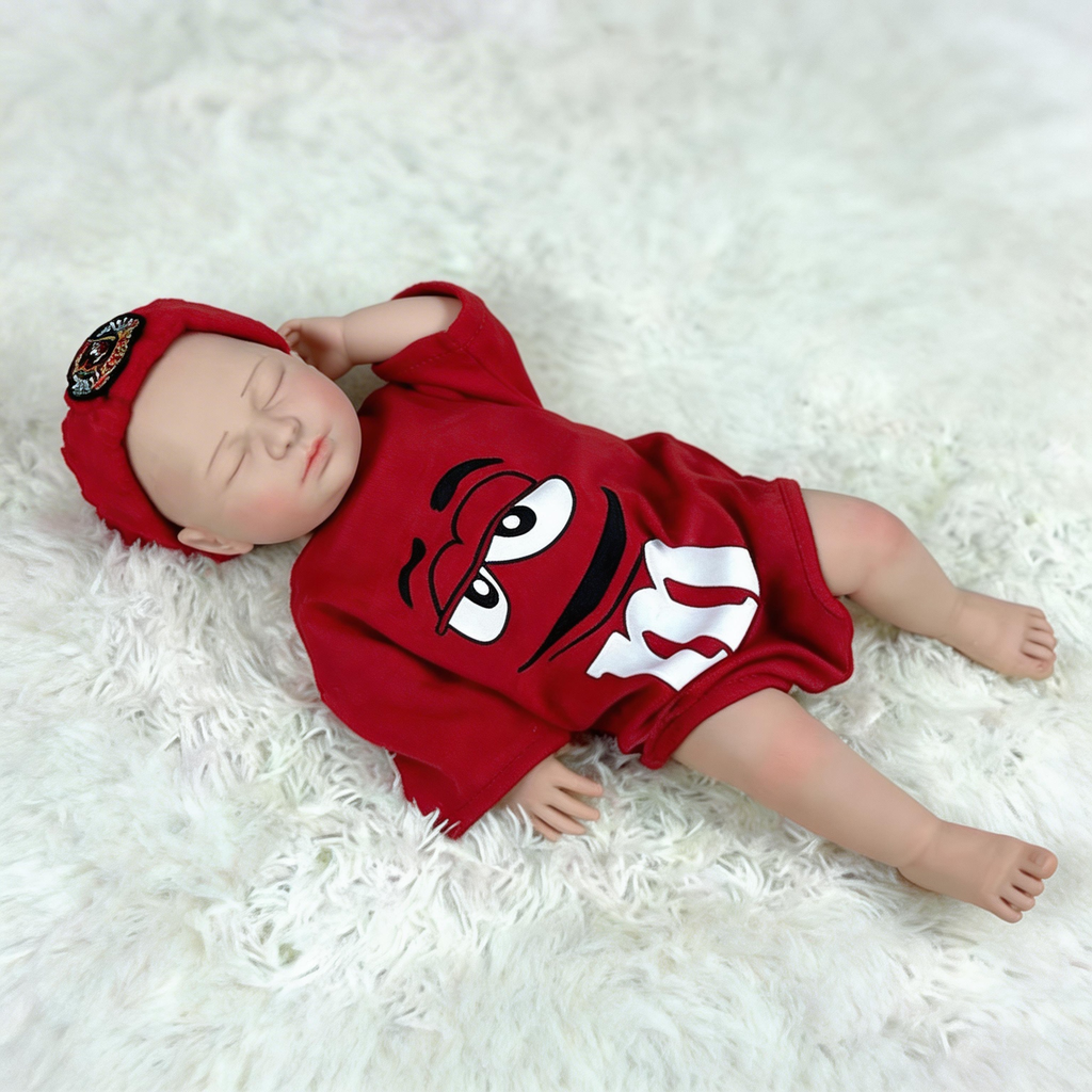 Emma 20-inch Solid Silicone Rebirth Doll: Ultra-realistic Touch, Water-safe Simulation Baby