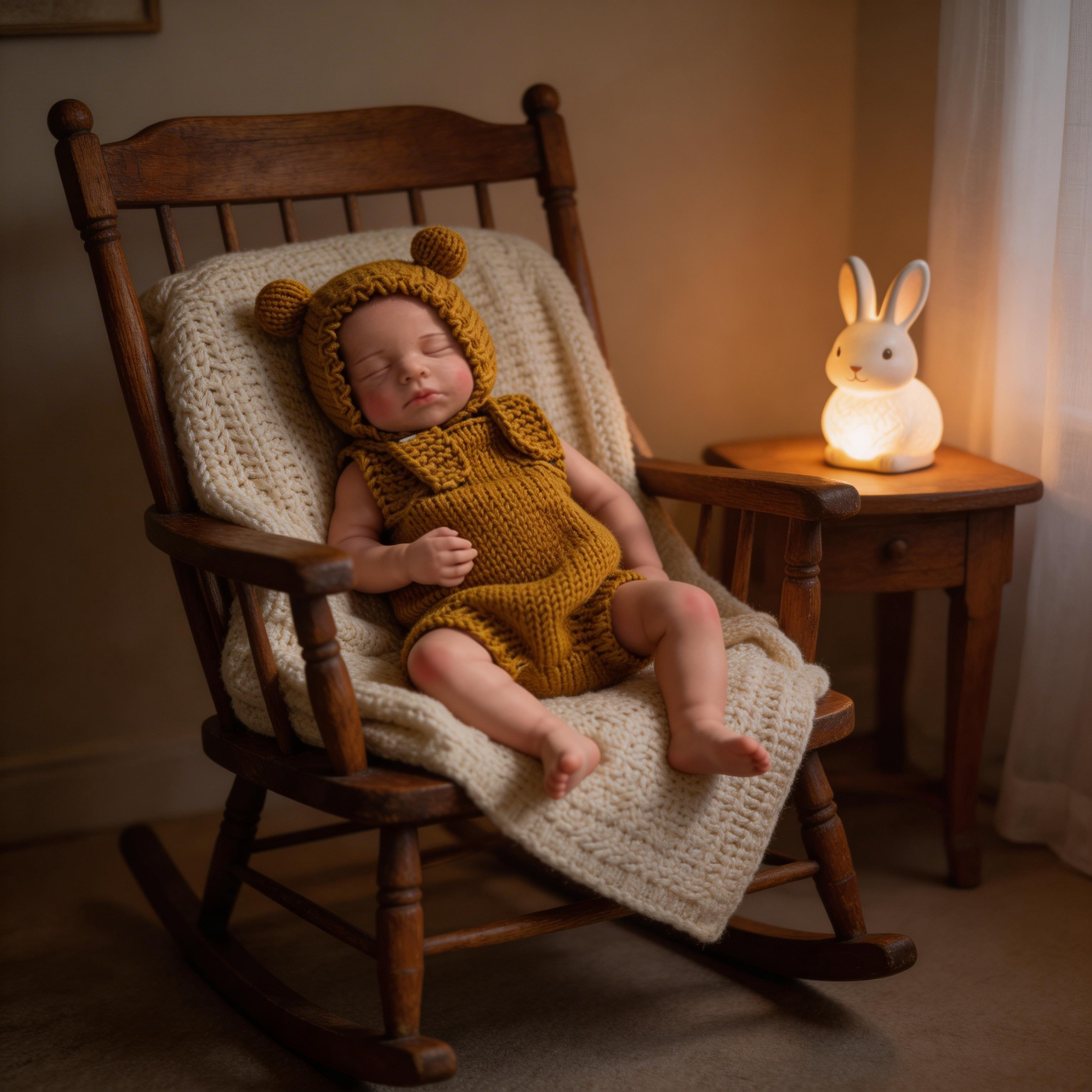 Olivia Angel 18-inch solid silicone rebirth doll - supports full-body bathing, features stretchable limbs, and is a realistic newborn companion toy.