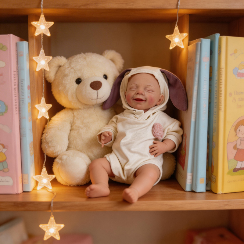 17-inch solid silicone baby doll – Olivia stretchable limbs lifelike doll