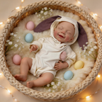 17-inch solid silicone baby doll – Olivia stretchable limbs lifelike doll