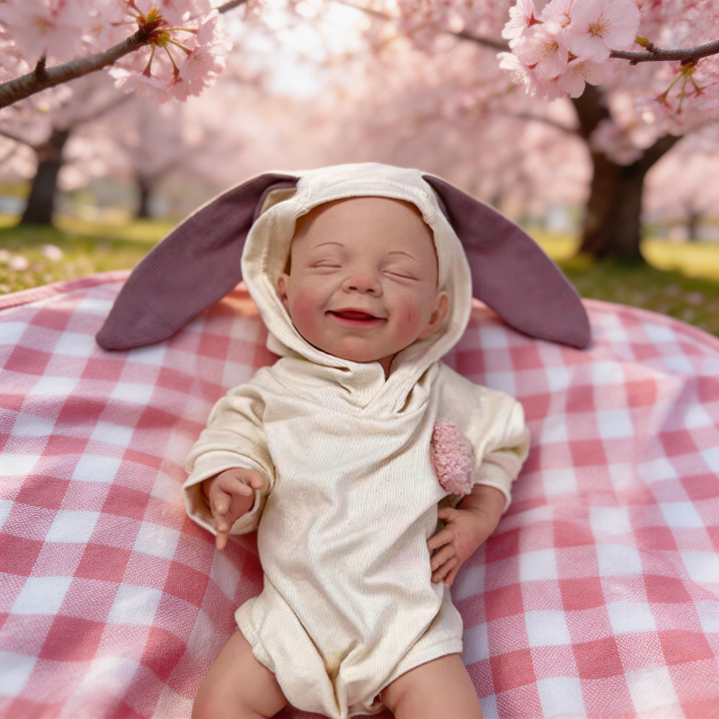 17-inch solid silicone baby doll – Olivia stretchable limbs lifelike doll