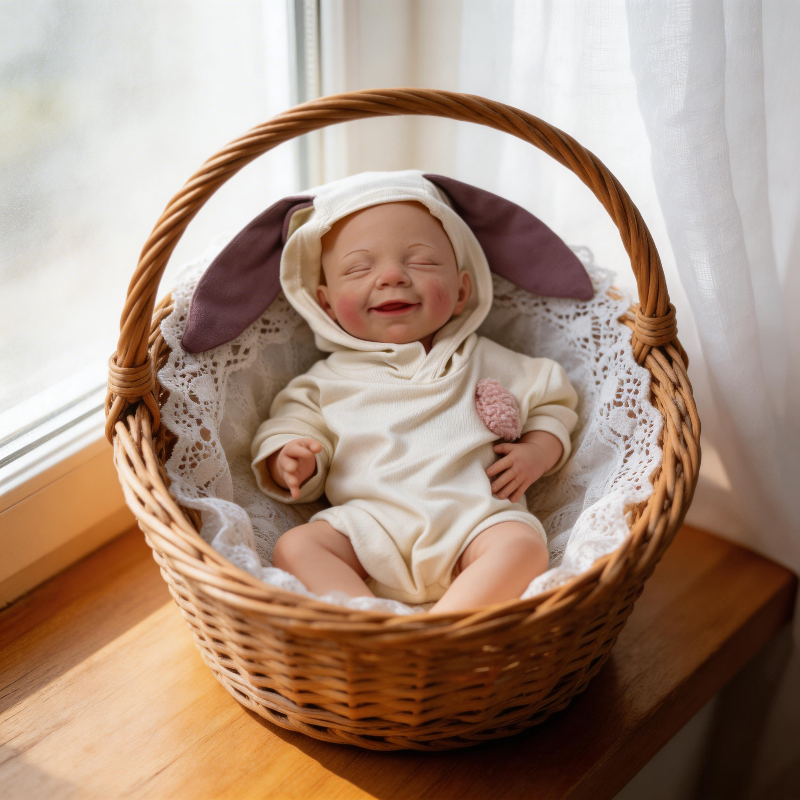 17-inch solid silicone baby doll – Olivia stretchable limbs lifelike doll