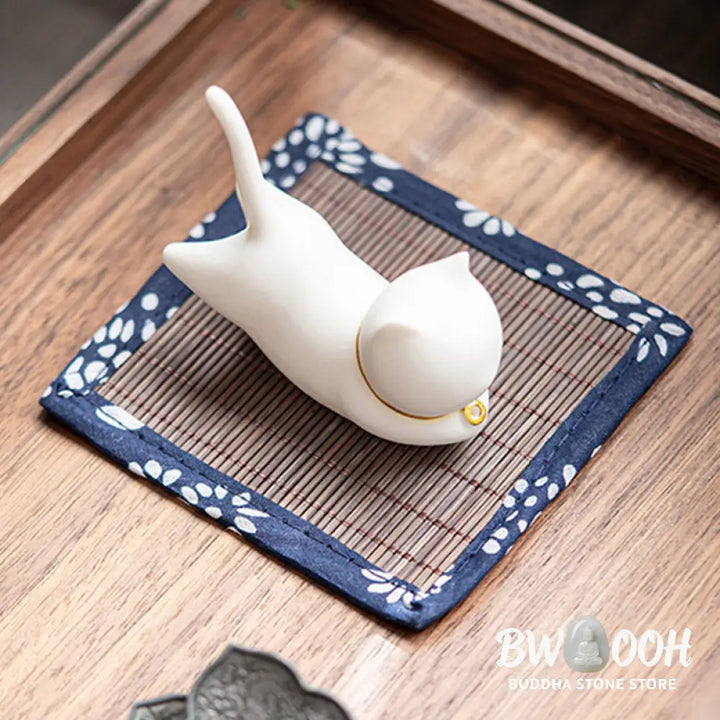 Lovely Cat Panda Ceramic Blessing Incense Burner Decoration - Incense Burner