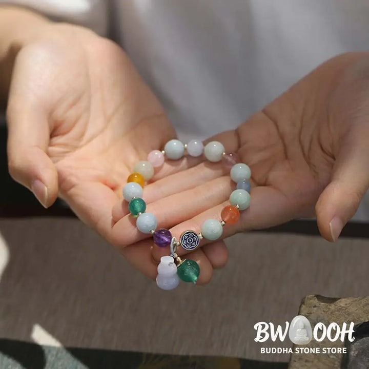 Lucky Bracelet Gourd Jade Bracelet - 0.39 IN (10MM) - Bracelet