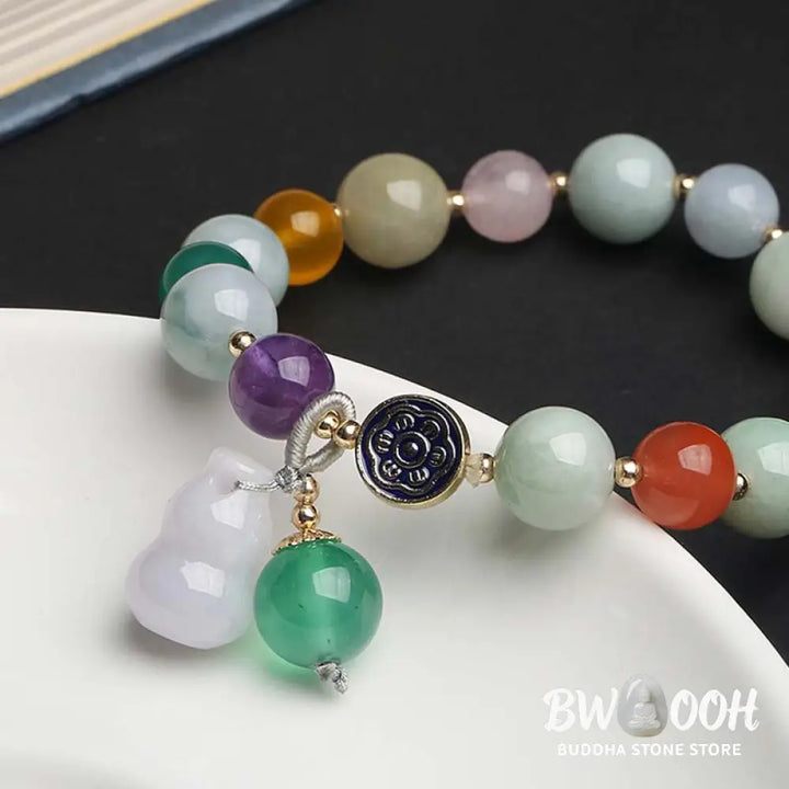 Lucky Bracelet Gourd Jade Bracelet - 0.39 IN (10MM) - Bracelet