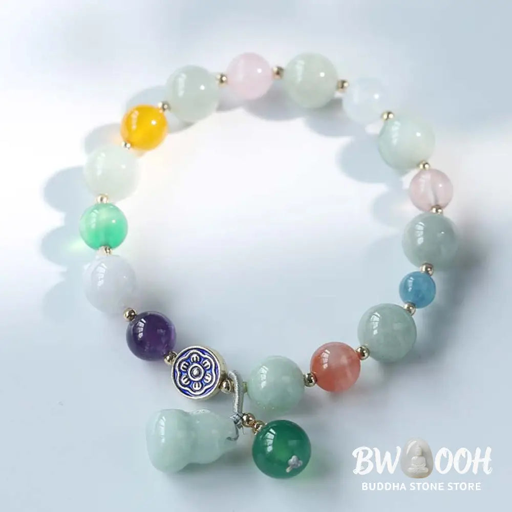 Lucky Bracelet Gourd Jade Bracelet - 0.39 IN (10MM) - Bracelet