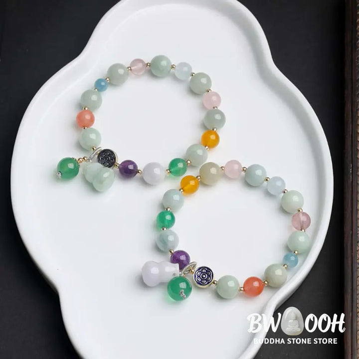 Lucky Bracelet Gourd Jade Bracelet - 0.39 IN (10MM) - Bracelet