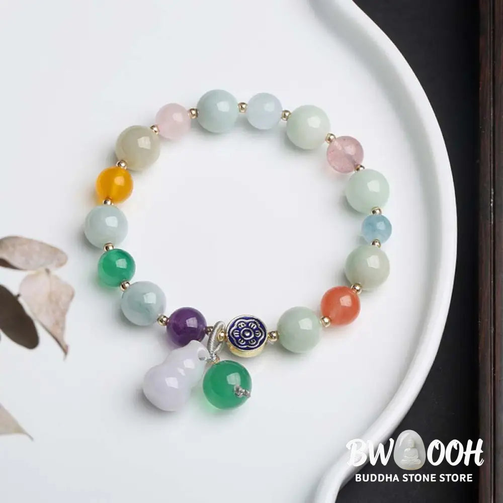 Lucky Bracelet Gourd Jade Bracelet - 0.39 IN (10MM) - Bracelet