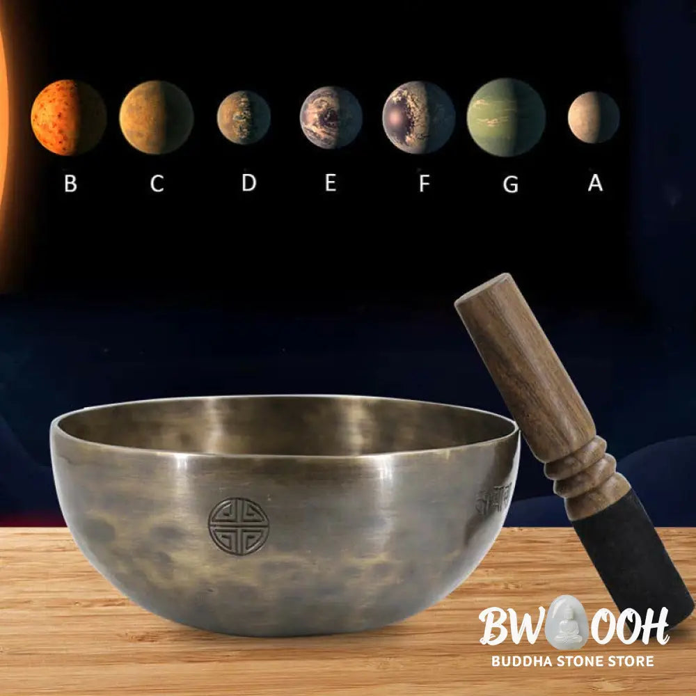 Lunar Rainbow Full Moon Singing Bowl Handcrafted for Healing and Meditation Positive Energy Sound Bowl Set - Singing