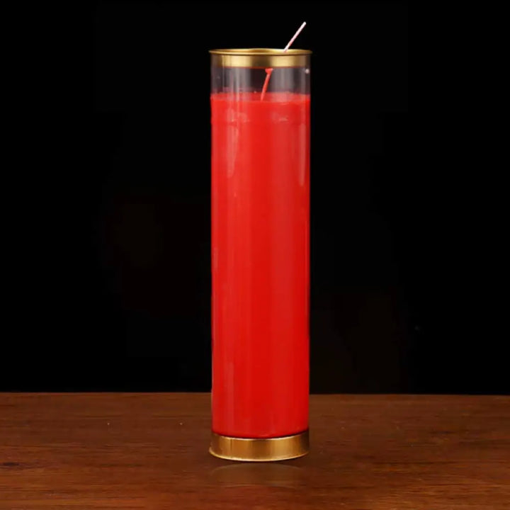Meditation Prayer Altar Candle Buddhist Temple Rituals Use Items - Red / Large (7 Days) - Prayer Altar Candles