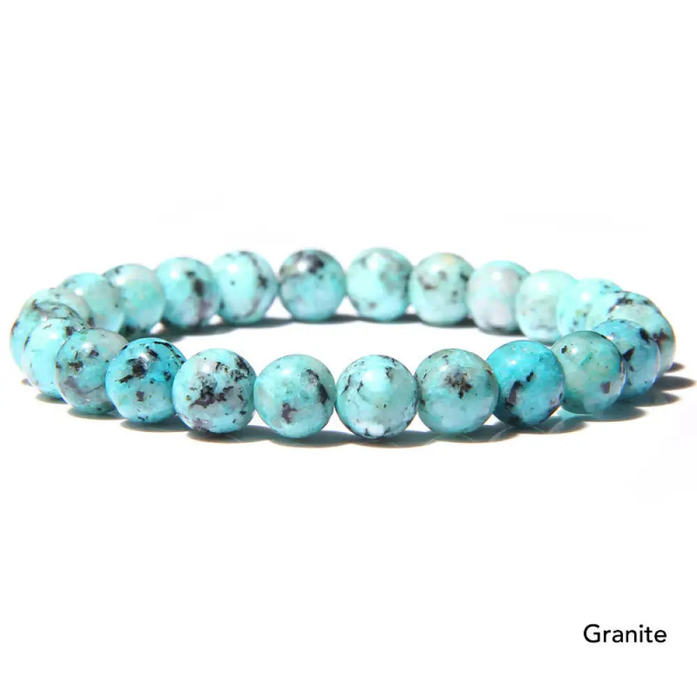 Natural Agate Stone Crystal Balance Beaded Bracelet - BWOOOH - Granite - Bracelet