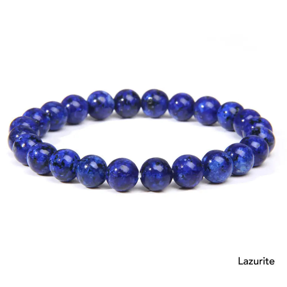 Natural Agate Stone Crystal Balance Beaded Bracelet - BWOOOH - Lazurite - Bracelet