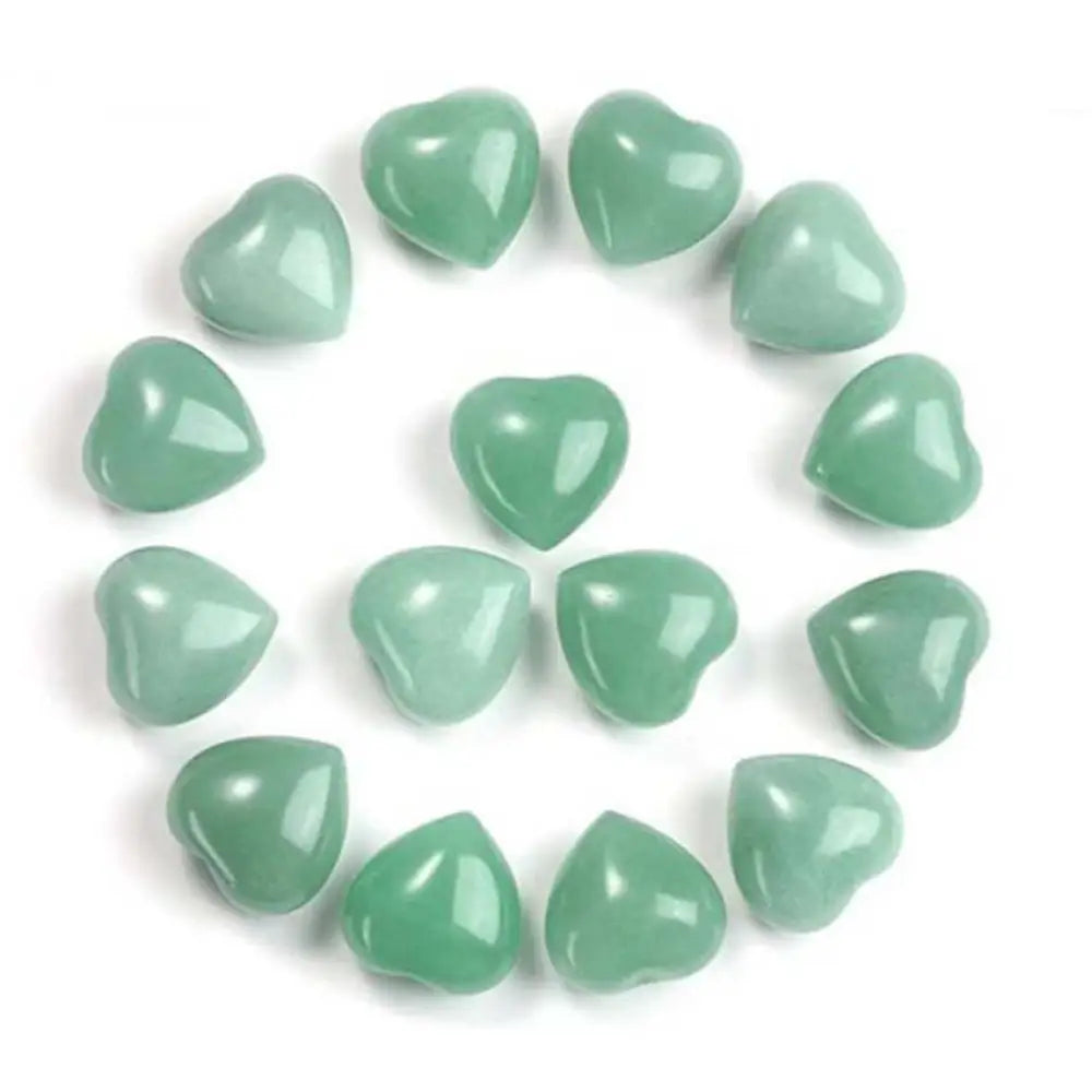 Natural Amethyst Tiger’s Eye Stone Love Decoration - Green Aventurine*15pcs - Decorations
