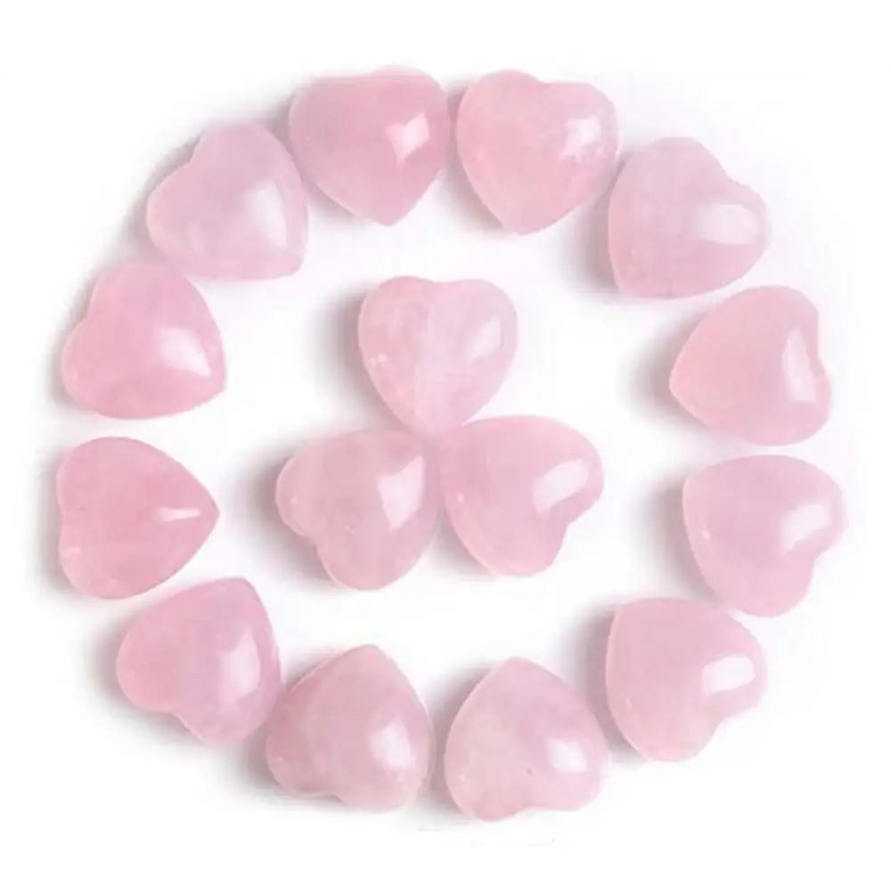 Natural Amethyst Tiger’s Eye Stone Love Decoration - Pink Crystal*15pcs - Decorations