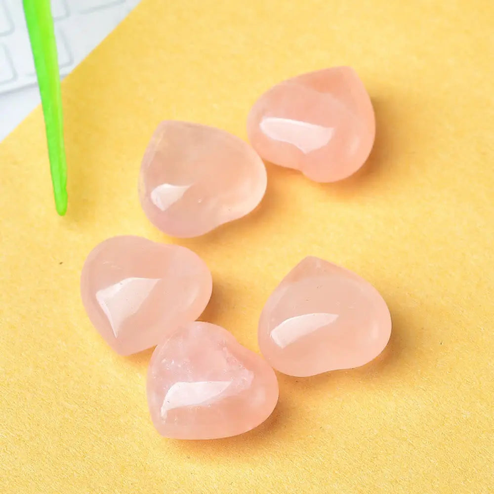 Natural Amethyst Tiger’s Eye Stone Love Decoration - Pink Crystal*5pcs - Decorations