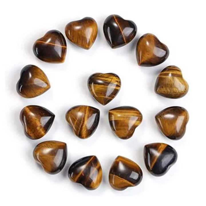 Natural Amethyst Tiger’s Eye Stone Love Decoration - Tiger Eye*15pcs - Decorations