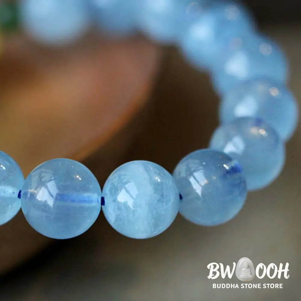 BWOOOH Natural Aquamarine Amber Beads Serenity Healing Bracelet | spiritual healing bracelet
