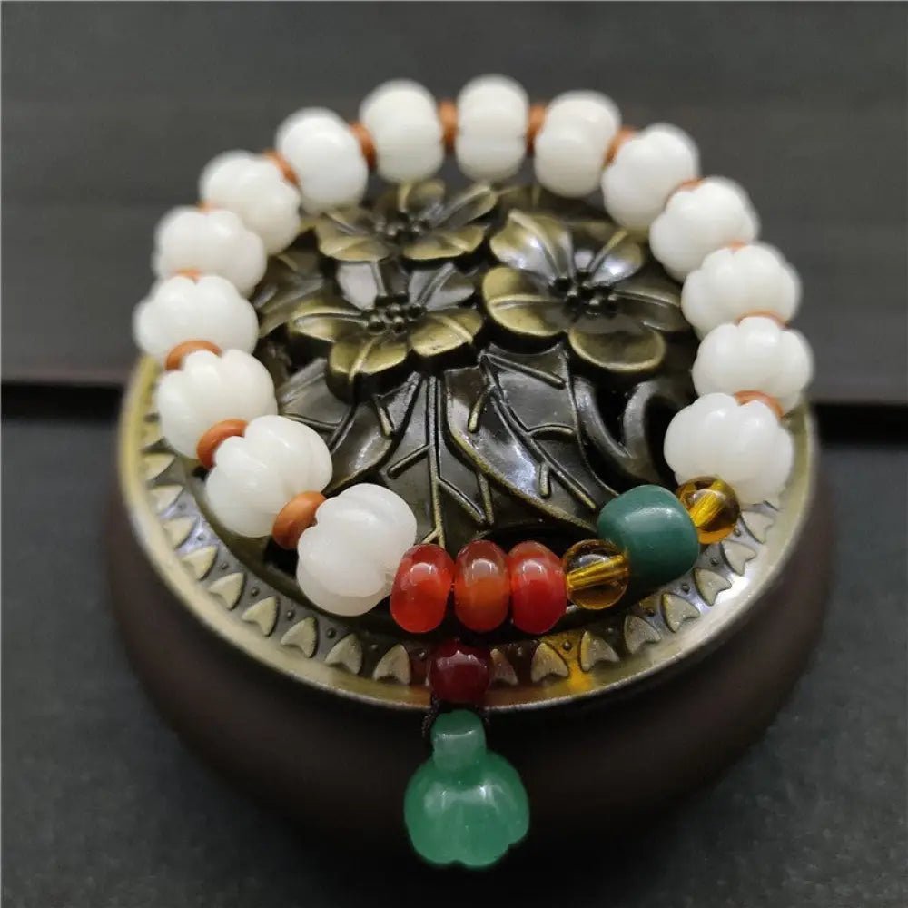 BWOOOH Natural Bodhi Seed Agate Bodhi Harmony Bracelet | natural stone spiritual bracelet for healing and mindful living