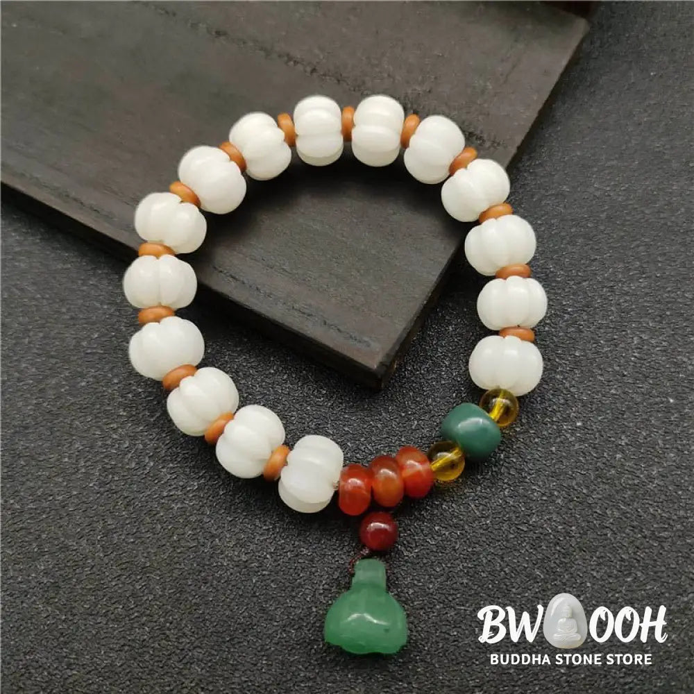 BWOOOH Natural Bodhi Seed Agate Bodhi Harmony Bracelet | natural stone spiritual bracelet for healing and mindful living