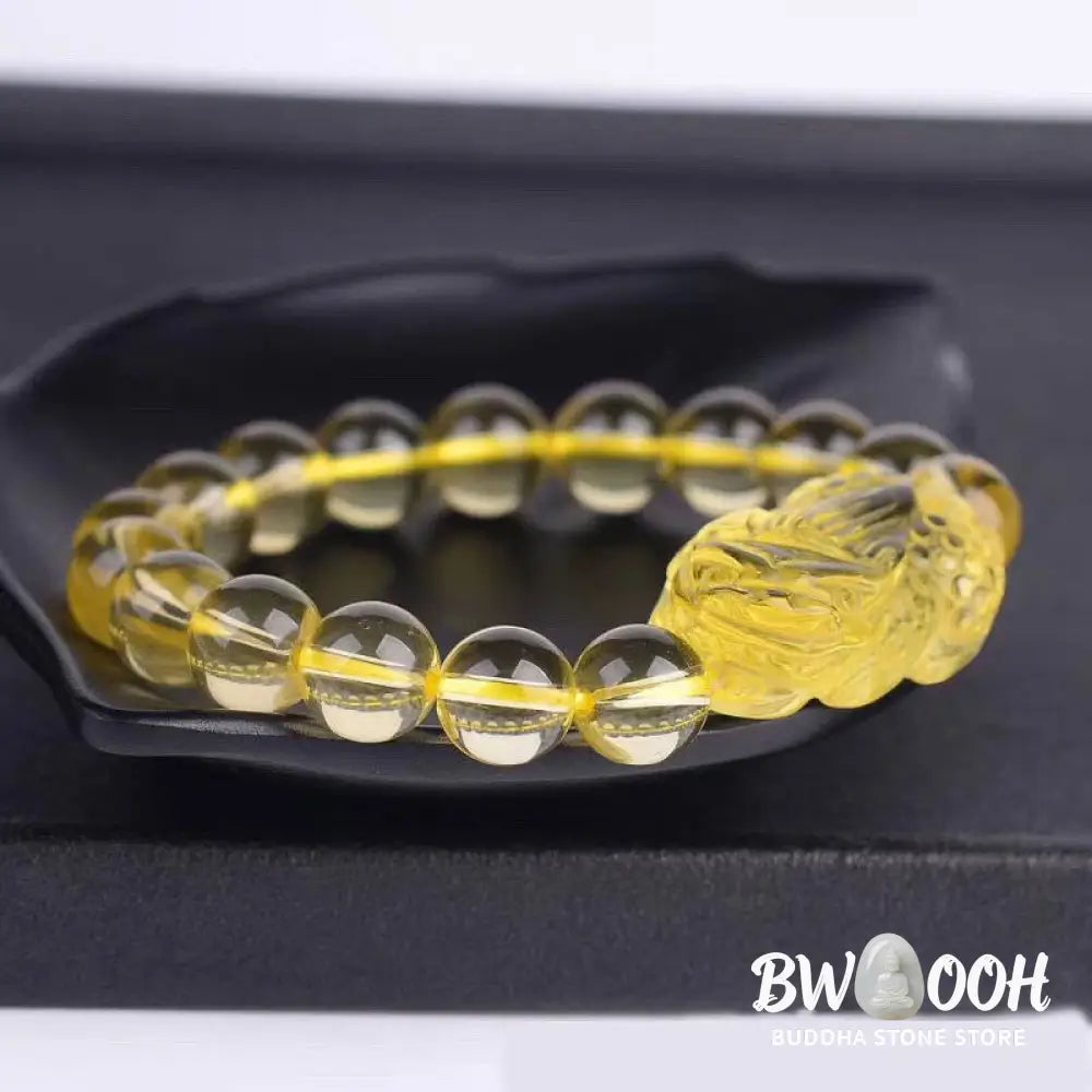 BWOOOH Natural Citrine Pi Xiu Stretch Bracelet | natural stone spiritual bracelet for healing and mindful living