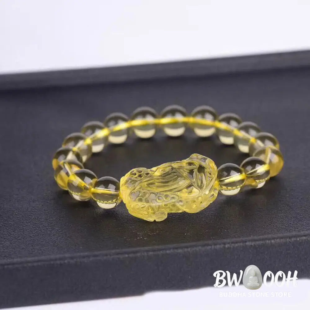 BWOOOH Natural Citrine Pi Xiu Stretch Bracelet | natural stone spiritual bracelet for healing and mindful living