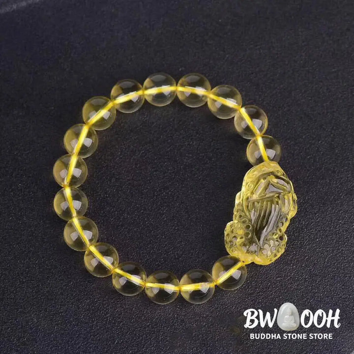 BWOOOH Natural Citrine Pi Xiu Stretch Bracelet | natural stone spiritual bracelet for healing and mindful living