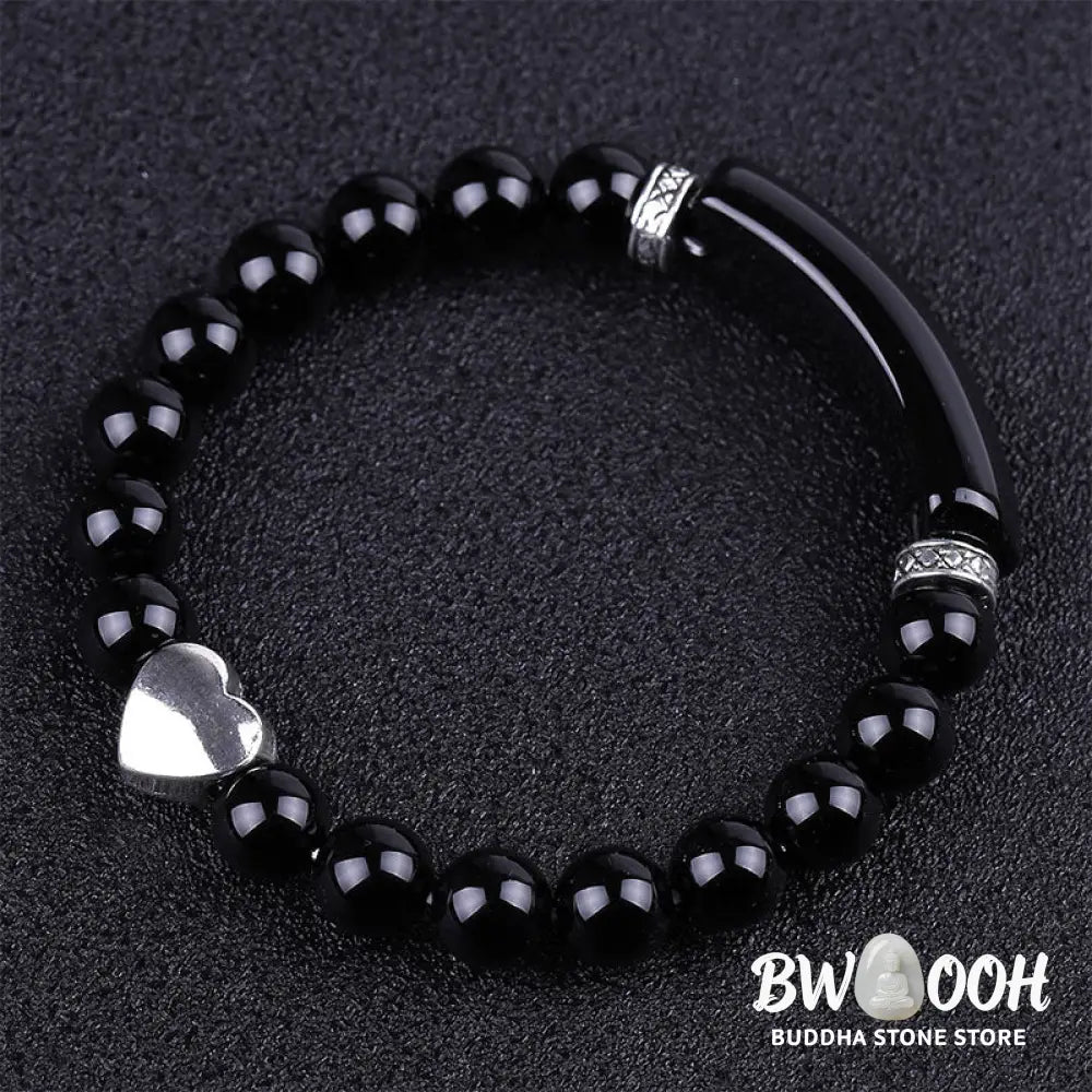 Natural Crystal Beads Unisex Heart Bracelet - BWOOOH - Bracelet