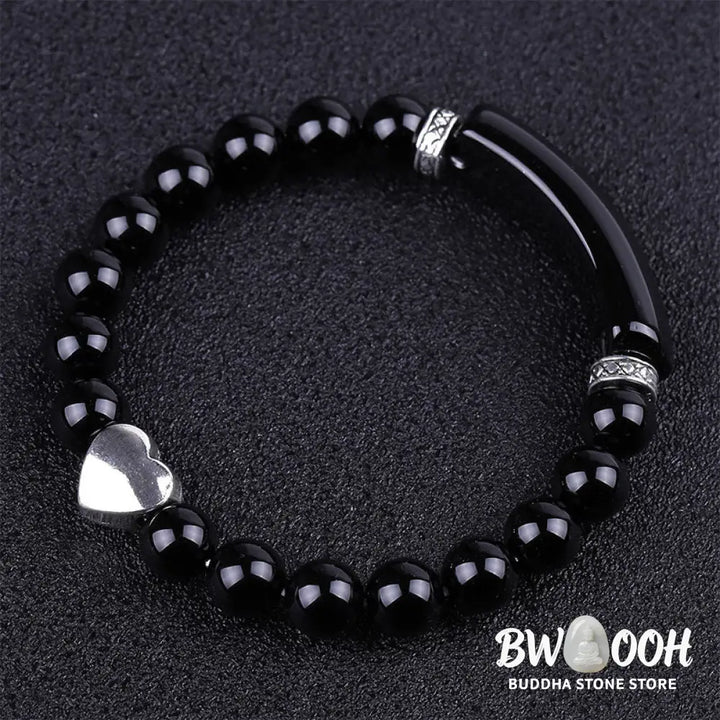 Natural Crystal Beads Unisex Heart Bracelet - BWOOOH - Bracelet