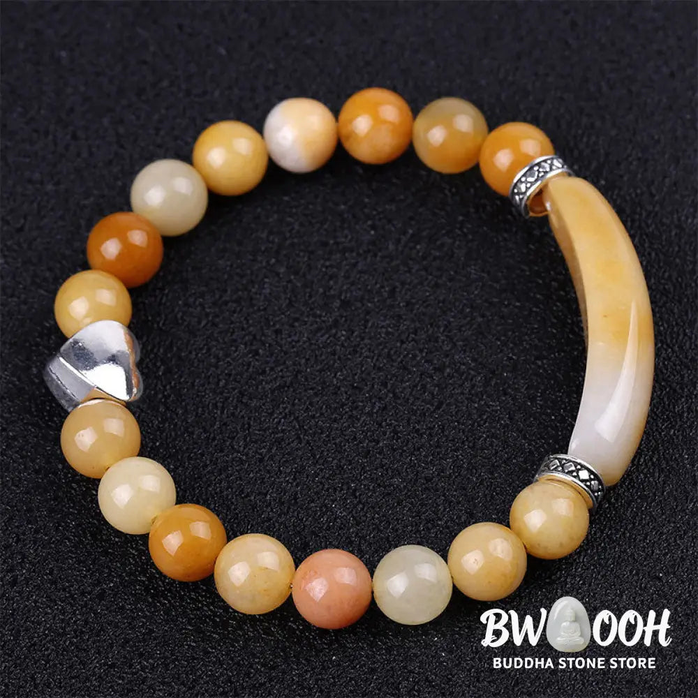 Natural Crystal Beads Unisex Heart Bracelet - BWOOOH - Bracelet