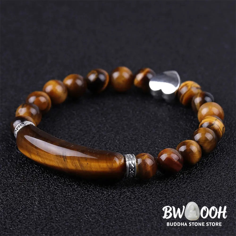 Natural Crystal Beads Unisex Heart Bracelet - BWOOOH - Bracelet