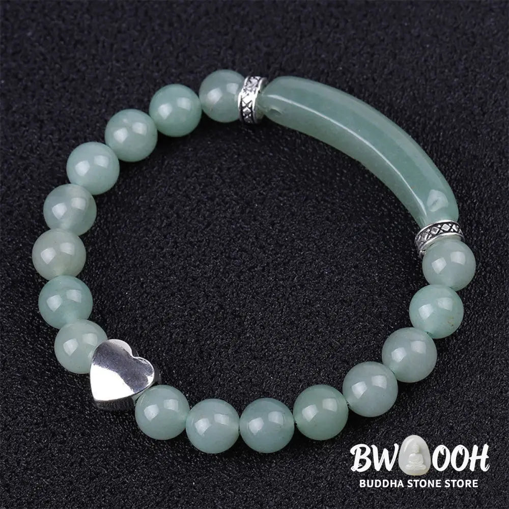 Natural Crystal Beads Unisex Heart Bracelet - BWOOOH - Bracelet