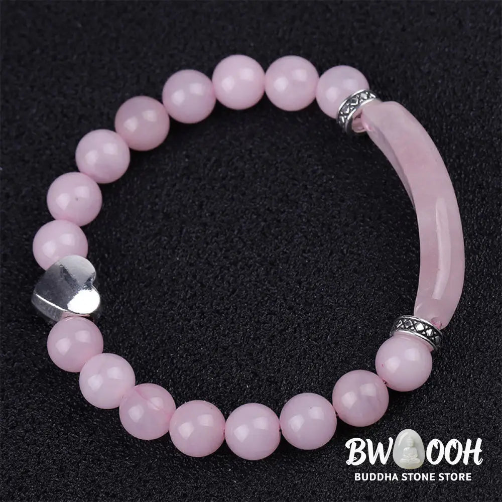 Natural Crystal Beads Unisex Heart Bracelet - BWOOOH - Bracelet