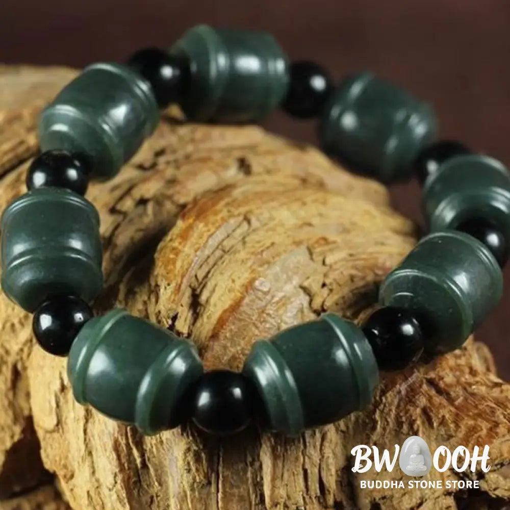 BWOOOH Natural Cyan Jade Cure Bracelet | natural stone spiritual bracelet for healing and mindful living