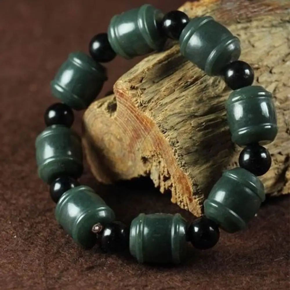 BWOOOH Natural Cyan Jade Cure Bracelet | natural stone spiritual bracelet for healing and mindful living