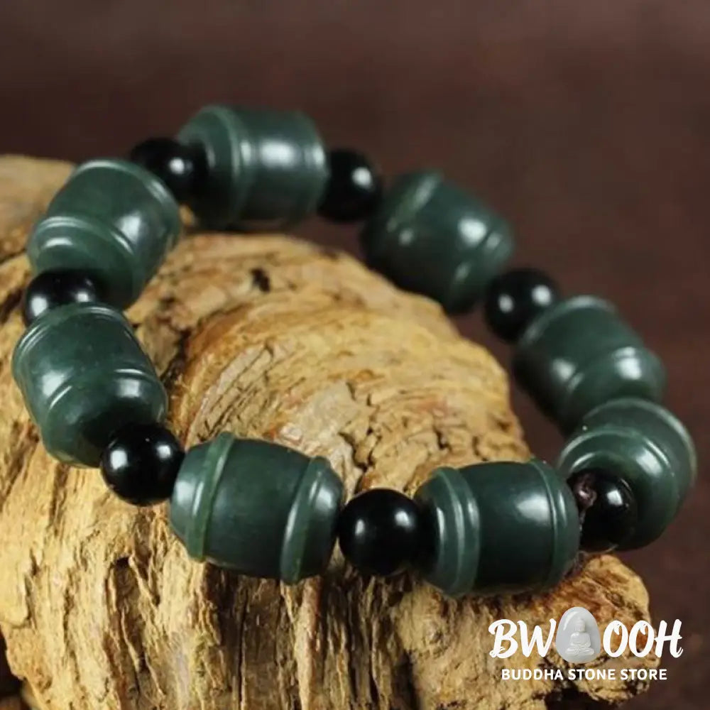 BWOOOH Natural Cyan Jade Cure Bracelet | natural stone spiritual bracelet for healing and mindful living