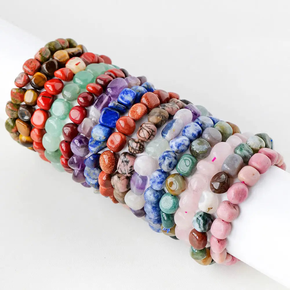 Natural Irregular Shape Crystal Stone Spiritual Awareness Bracelet - Bracelet