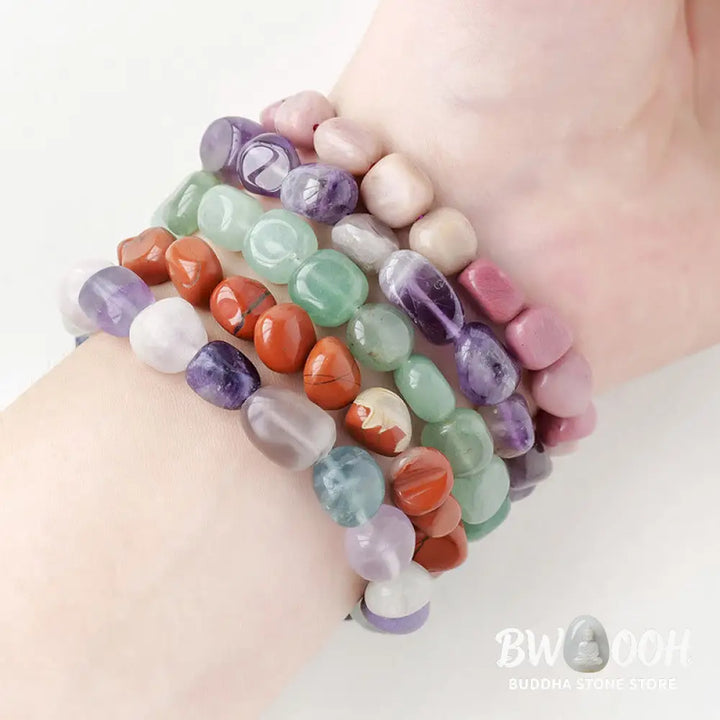 Natural Irregular Shape Crystal Stone Spiritual Awareness Bracelet - Bracelet