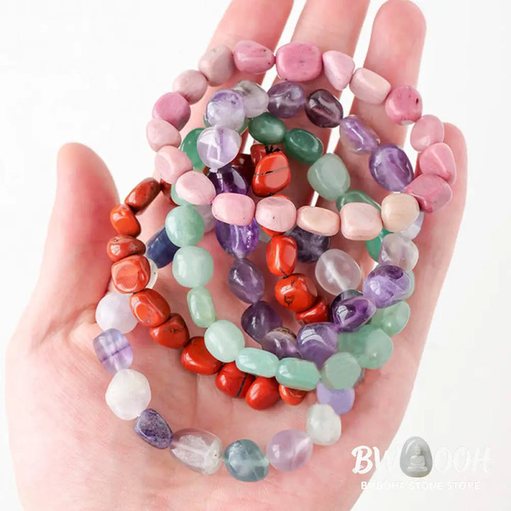 Natural Irregular Shape Crystal Stone Spiritual Awareness Bracelet - Bracelet