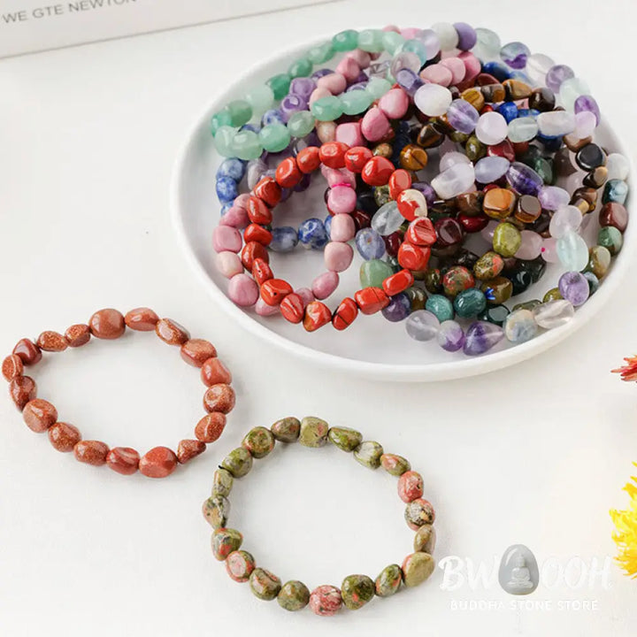 Natural Irregular Shape Crystal Stone Spiritual Awareness Bracelet - Bracelet