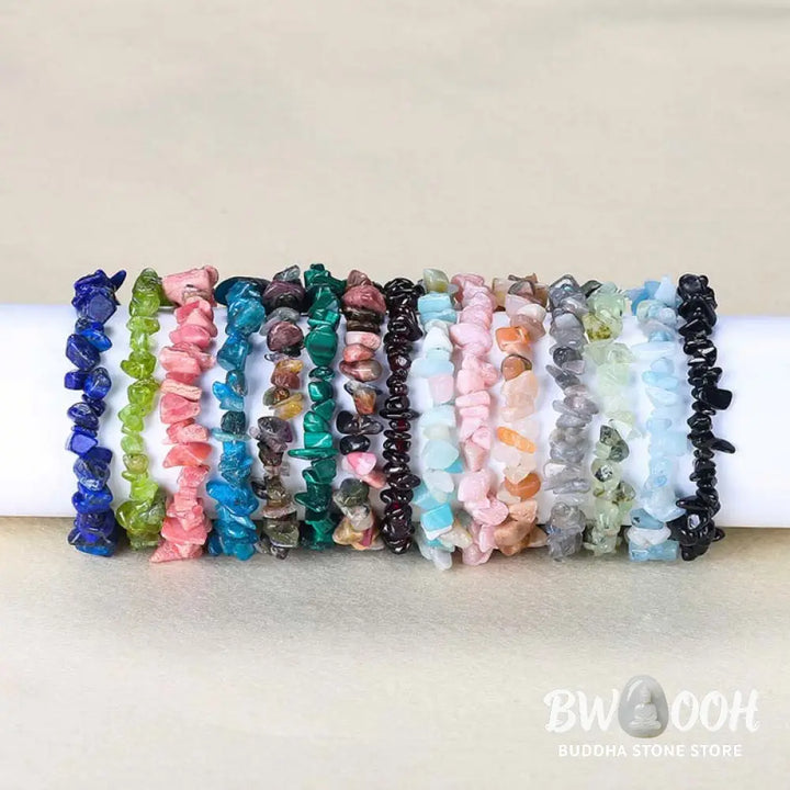 Natural Irregular Shape Crystal Stone Warmth Soothing Bracelet - Bracelet