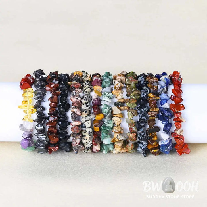 Natural Irregular Shape Crystal Stone Warmth Soothing Bracelet - Bracelet