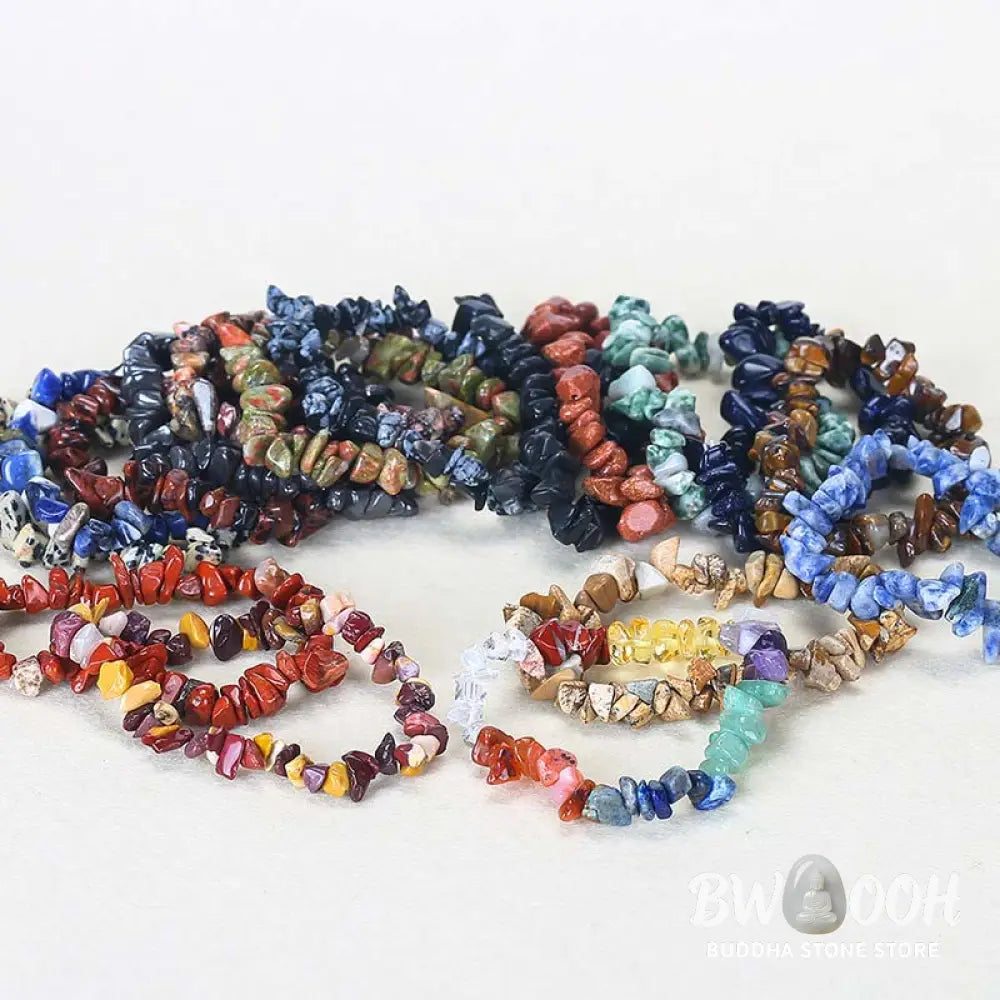 Natural Irregular Shape Crystal Stone Warmth Soothing Bracelet - Bracelet