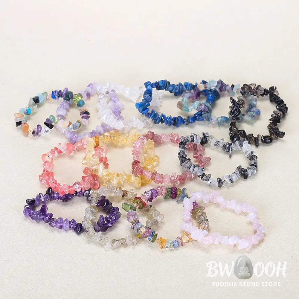 Natural Irregular Shape Crystal Stone Warmth Soothing Bracelet - Bracelet